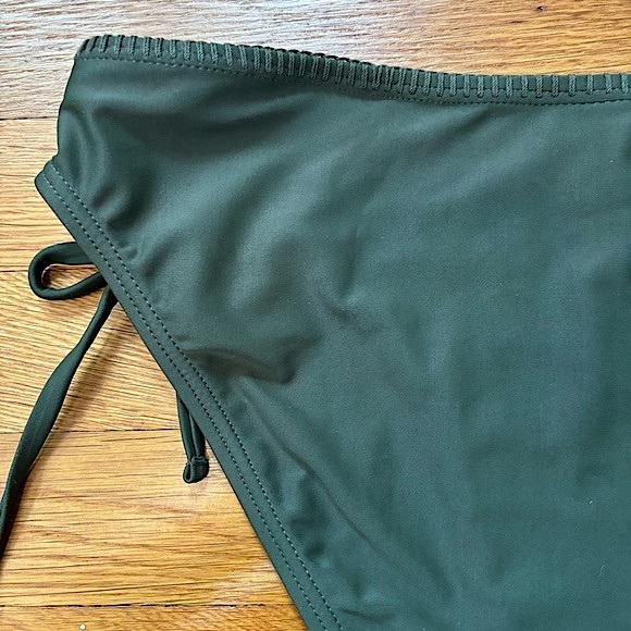 NWT Target Xhilaration Olive Keyhole Side Tie String Bikini Swim Bottoms - Picture 8 of 13